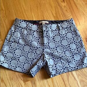 Banana Republic Navy and White Patterned Shorts